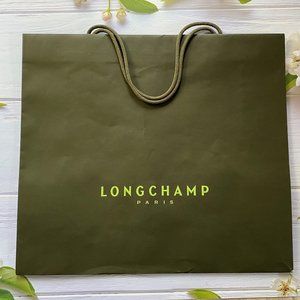 Authentic Longchamp Paris Paper Shopping Gift Bag Large 19.5" * 17.5 " * 7 "